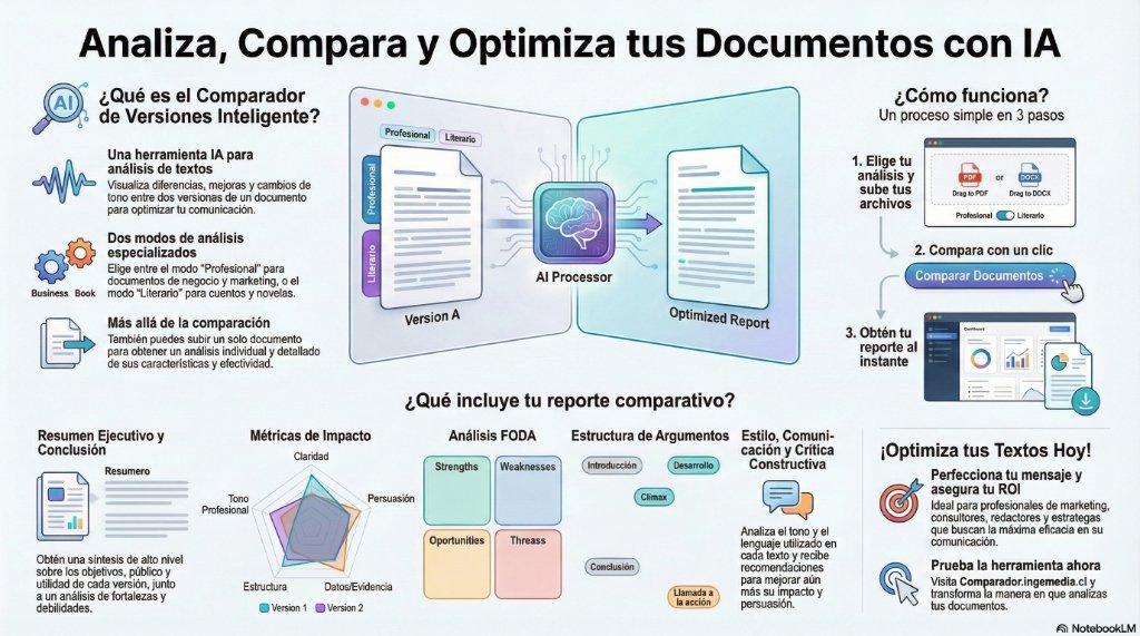 Infografía explicativa del Comparador